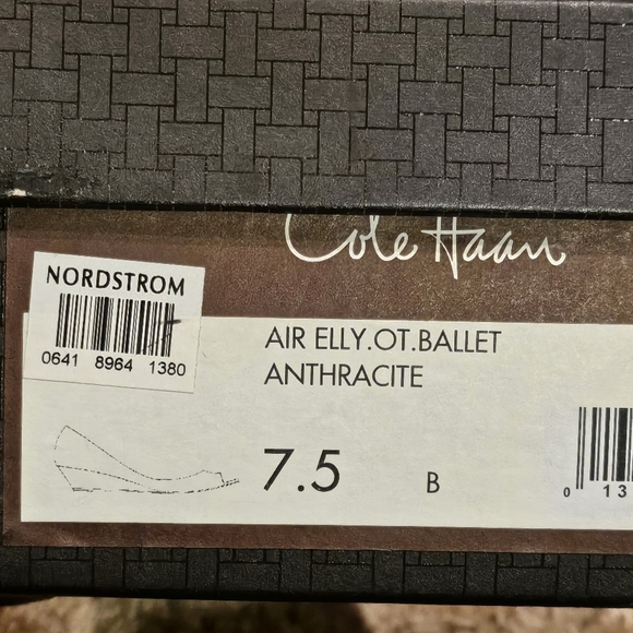 Cole Haan Air Elly OT Ballet Wedge Flats Silver Metallic Sz 7.6 #D24279 - Picture 9 of 11